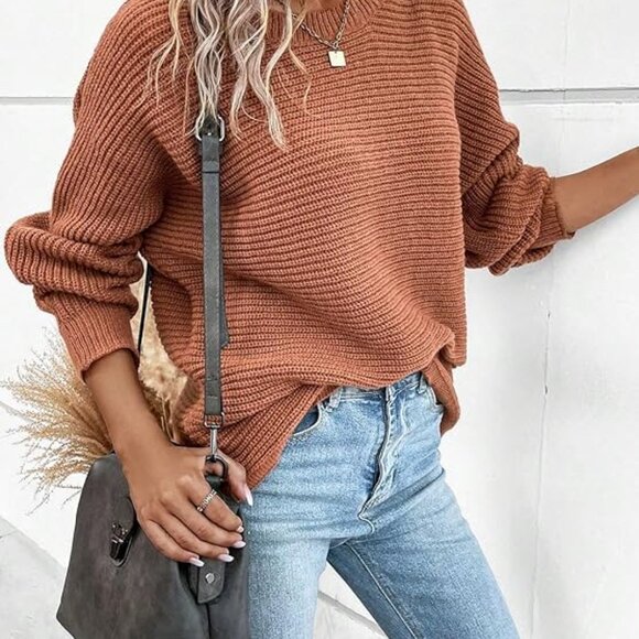 CUPSHE Crew Neck Casual Pullover Sweater Womens Pullover Jumper L - Picture 5 of 5